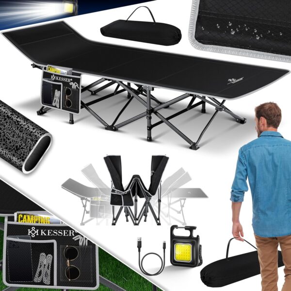 KESSER Campingfeldbett klappbar 250 kg Metallrahmen 600 D Oxford Tragetasche