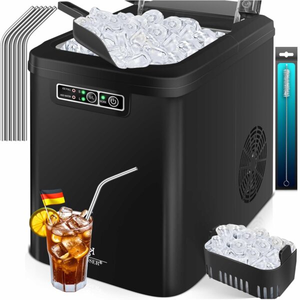 KESSER® Eiswürfelmaschine 12 Stück/24 h 7 Min Zubereitung 2,2 L Tank LED‑Display