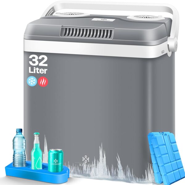 KESSER Kühlbox 32 L Thermo‑elektrisch kühl & wärmt 12 V/230 V ECO‑MAX