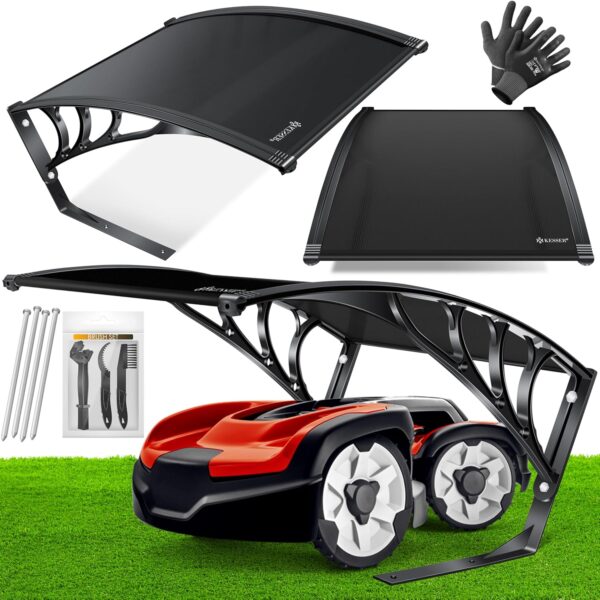 KESSER® Mähroboter Garage wetterfest Carport inkl. Handschuh‑& Brushset