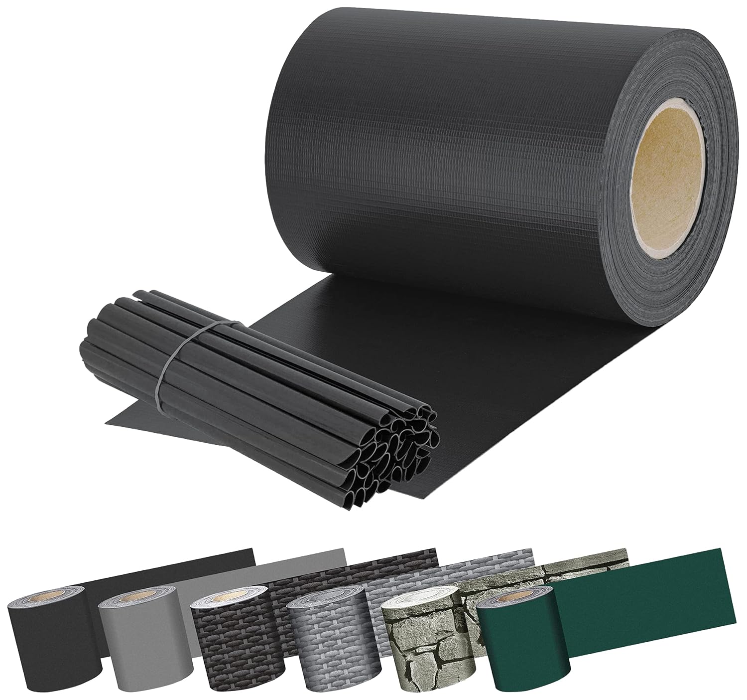 KESSER® PVC Sichtschutzrolle 35 m × 19 cm, blickdicht, wetter- & windfest