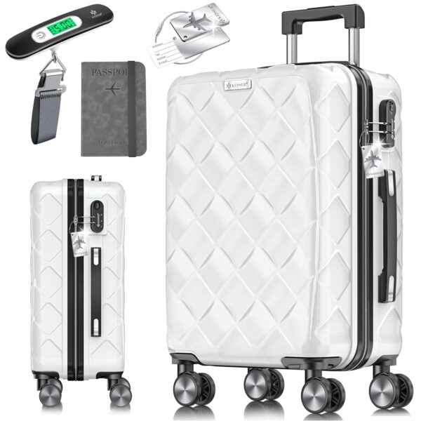KESSER® Reisekoffer 84L – 360° Rollen, Zahlenschloss, Waage, Teleskopstange