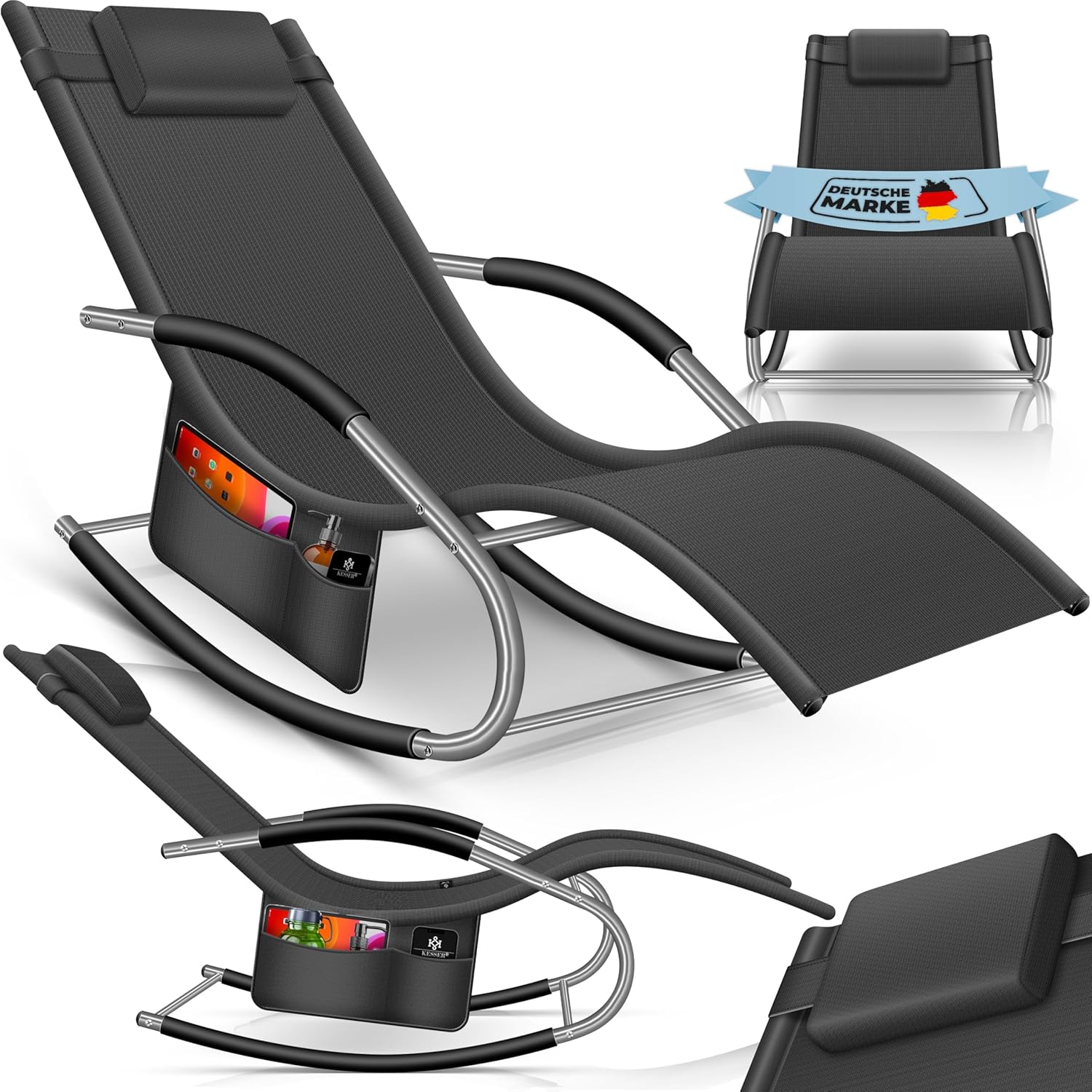 KESSER® Sonnenliege – ergonomisch, wetterfest, 150 kg Belastung
